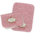 Mother's Day Burp Cloths - Fleece - Set of 2