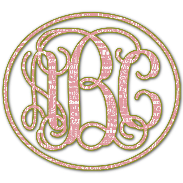 Custom Mother's Day Monogram Decal - Small