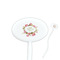 Mother's Day White Plastic 7" Stir Stick - Oval - Closeup