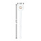 Mother's Day White Plastic 7" Stir Stick - Round - Dimensions