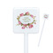 Mother's Day White Plastic Stir Stick - Square - Closeup