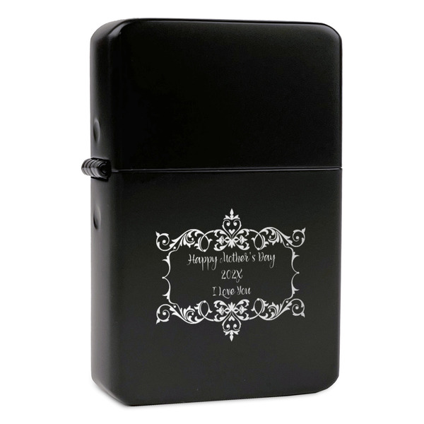 Custom Mother's Day Windproof Lighter - Black - Double Sided