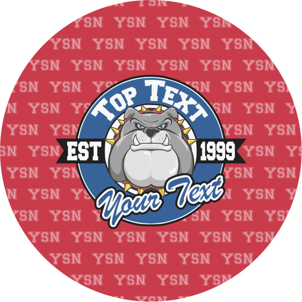 Custom School Mascot Multipurpose Round Labels - Custom Sized (Personalized)