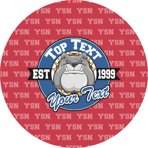 Custom School Mascot Multipurpose Round Labels - 5" (Personalized)