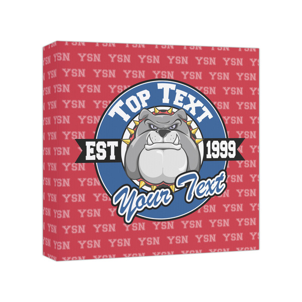 Custom School Mascot Canvas Print - 8x8 (Personalized)