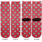 School Mascot Adult Crew Socks - Double Pair - Front and Back - Apvl