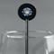 School Mascot Black Plastic 5.5" Stir Stick - Round - Main