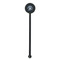 School Mascot Black Plastic 5.5" Stir Stick - Round - Single Stick