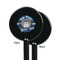 School Mascot Black Plastic 5.5" Stir Stick - Single Sided - Round - Front & Back