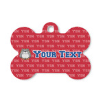 School Mascot Bone Shaped Dog ID Tag - Small (Personalized)