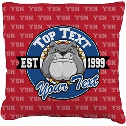 School Mascot Faux-Linen Throw Pillow 20" (Personalized)