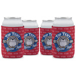 School Mascot Can Cooler (12 oz) - Set of 4 w/ Name or Text