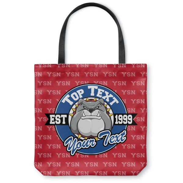 Custom School Mascot Canvas Tote Bag - Large - 18"x18" (Personalized)