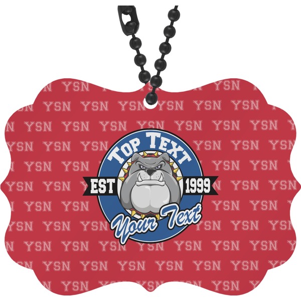 Custom School Mascot Rear View Mirror Decor (Personalized)