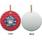 School Mascot Ceramic Flat Ornament - Circle Front & Back (APPROVAL)