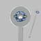 School Mascot Clear Plastic 7" Stir Stick - Round - Closeup