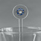 School Mascot Clear Plastic 7" Stir Stick - Round - Main