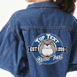 School Mascot Twill Iron On Patch - Custom Shape - 3XL (Personalized)