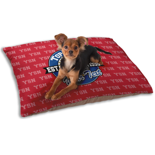 Custom School Mascot Dog Bed - Small w/ Name or Text