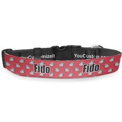 School Mascot Deluxe Dog Collar - Large (13" to 21") (Personalized)