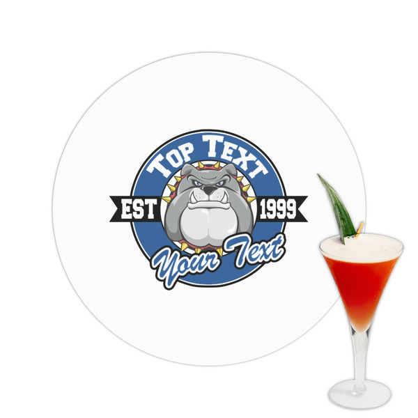 Custom School Mascot Printed Drink Topper -  2.5" (Personalized)