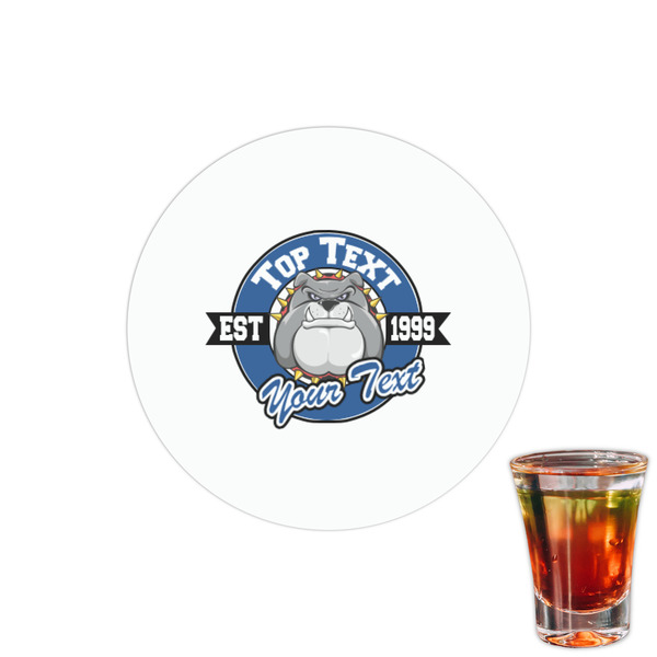 Custom School Mascot Printed Drink Topper - 1.5" (Personalized)