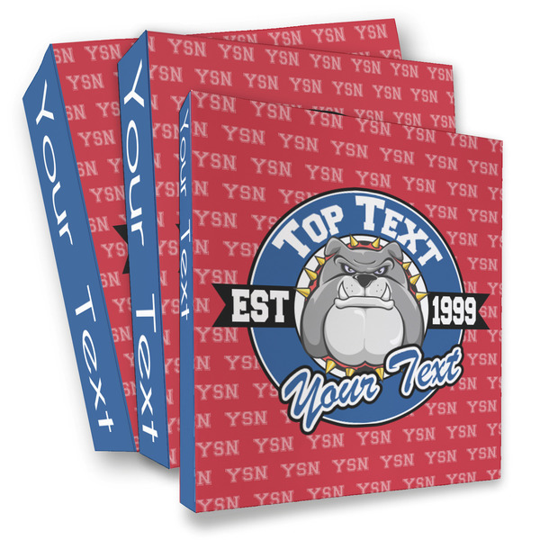 Custom School Mascot 3 Ring Binder - Full Wrap (Personalized)