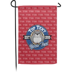 School Mascot Small Garden Flag - Single Sided w/ Name or Text