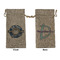 School Mascot Large Burlap Gift Bags - Front & Back