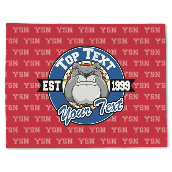 Custom School Mascot Single-Sided Linen Placemat - Single w/ Name or Text