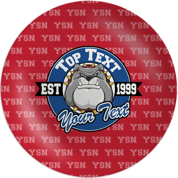 Custom School Mascot Melamine Plate (Personalized)