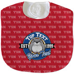 School Mascot Velour Baby Bib w/ Name or Text