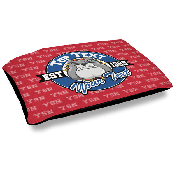 Custom School Mascot Dog Bed w/ Name or Text