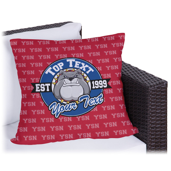 Custom School Mascot Outdoor Pillow (Personalized)