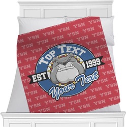 School Mascot Minky Blanket - Toddler / Throw - 60"x50" - Single Sided (Personalized)