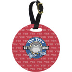 School Mascot Plastic Luggage Tag - Round (Personalized)