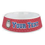 School Mascot Plastic Dog Bowl - Large (Personalized)