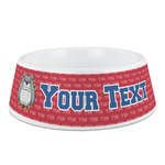 School Mascot Plastic Dog Bowl (Personalized)