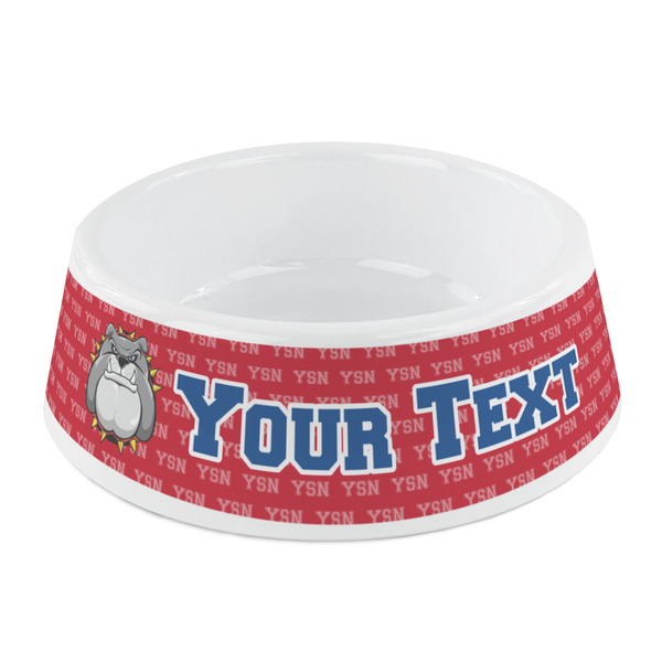 Custom School Mascot Plastic Dog Bowl - Small (Personalized)