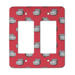 School Mascot Rocker Style Light Switch Cover - Two Switch