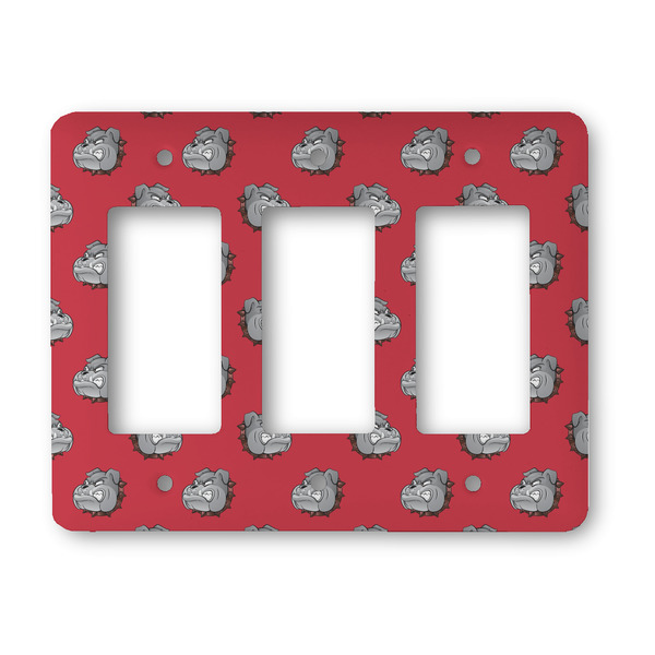 Custom School Mascot Rocker Style Light Switch Cover - Three Switch