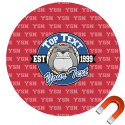School Mascot Round Car Magnet - 10" (Personalized)