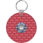 School Mascot Round Plastic Keychain (Personalized)