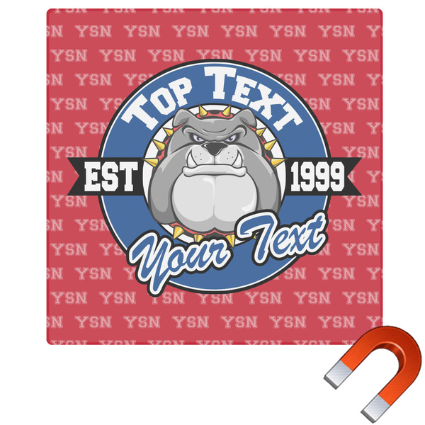 Custom School Mascot Square Car Magnet - 10" (Personalized)