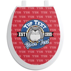 School Mascot Toilet Seat Decal - Round (Personalized)