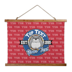 School Mascot Wall Hanging Tapestry - Wide (Personalized)