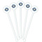 School Mascot White Plastic 5.5" Stir Stick - Fan View