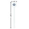 School Mascot White Plastic 5.5" Stir Stick - Round - Dimensions