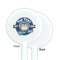 School Mascot White Plastic 5.5" Stir Stick - Single Sided - Round - Front & Back