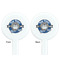 School Mascot White Plastic 7" Stir Stick - Double Sided - Round - Front & Back